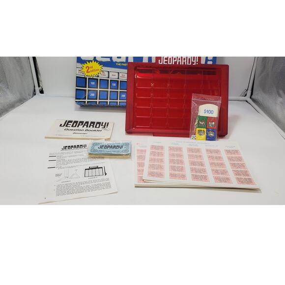 Jeopardy Board Game Pressman 1986, 2nd Edition, Vintage 100% COMPLETE - Picture 3 of 9